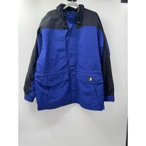 Vintage Carhartt WorkShield Parka Outdoor Jacket Men's XL Blue Hooded Pockets